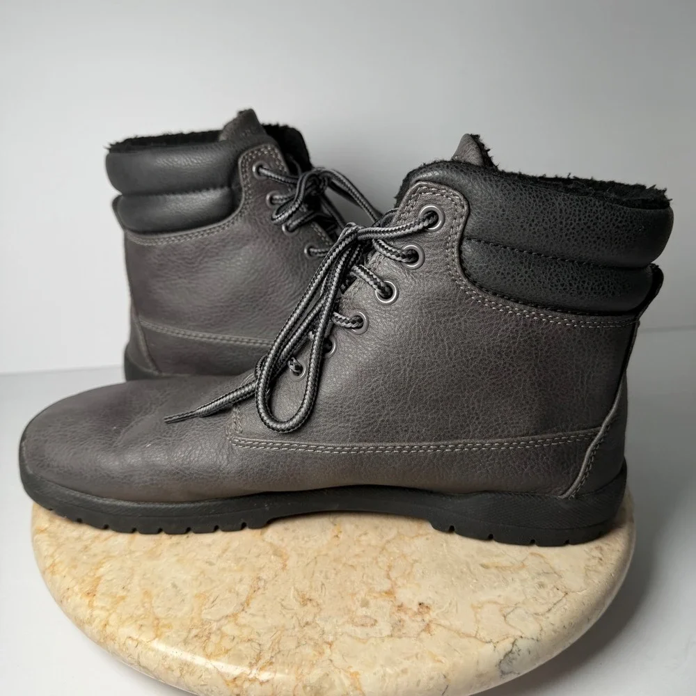 Feelgrounds Patrol Winter Boots EU 41 Dark Grey Vegan Leather Barefoot Zero Drop